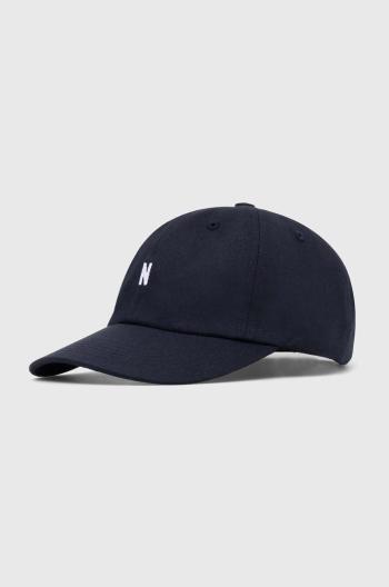 Bavlnená šiltovka Norse Projects N80.0001.7004-7004, tmavomodrá farba, jednofarebná