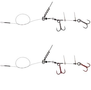 Savage gear náväzec linethru corkscrew rig 45 cm - nosnosť 31 kg /veľ.háčika 1/0/ 2 kusy