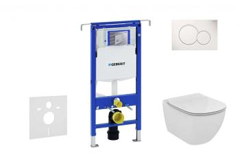 GEBERIT - Duofix Set predstenovej inštalácie, klozetu a dosky Ideal Standard Tesi, tlačidla Sigma01, Rimless, SoftClose, alpská biela 111.355.00.5 NE1