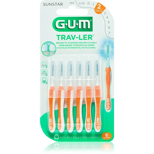 G.U.M Trav-Ler Interdental medzizubné kefky 0,9 mm 6 ks