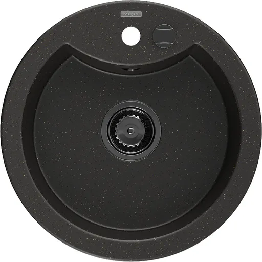 MEXEN/S MEXEN/S - Diego granitový drez 1 488 x 480 mm, čierna/zlatý metalík, + čierny sifón 6512481000-75-B