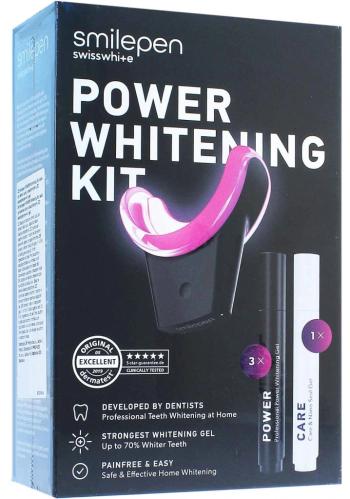 Smilepen POWER Whitening Kit & Care, 7-dňová kúra pre intenzívne bielenie zubov s bezdrôtovým LED akcelerátorom