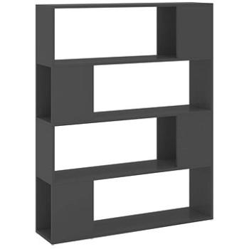 Shumee deliaca stena sivá 100 × 24 × 124 cm, 809190