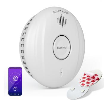 Klarstein SmartVigil Connect WiFi detektor dymu, 3-ročná batéria, ovládanie pomocou aplikácie, bez vŕtania