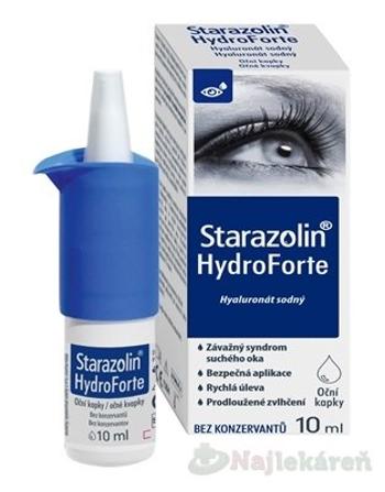 Starazolin HydroForte zvlhčujúce očné kvapky s hyaluronátom sodným 10 ml