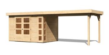 Drevený záhradný domček KERKO 4 s prístavkom 280 Lanitplast