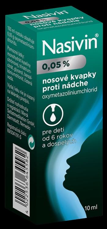 NASIVIN nosové kvapky 0,05 % 1 x 10 ml