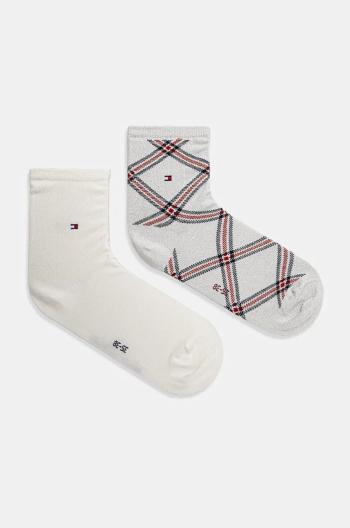 Ponožky Tommy Hilfiger 2-pak dámske, biela farba, 701229861