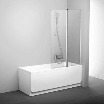 RAVAK - Chrome Vaňová zástena dvojdielna CVS2-100 R, 99x150 cm, pravá, lesklý chróm/číre sklo 7QRA0C00Z1
