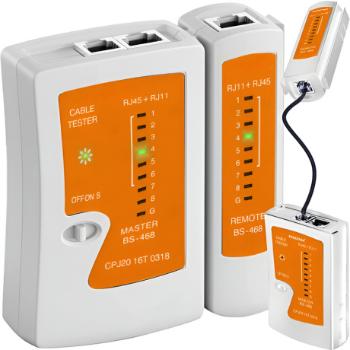 MG Bigstren tester káblov RJ45 / RJ11, biely/oranžový