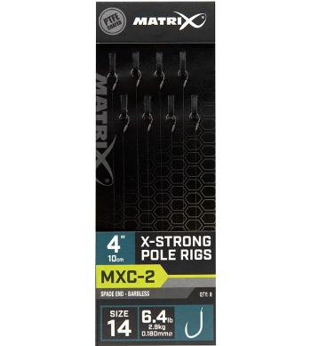 Matrix náväzec mxc-2 x-strong pole rig barbless 10 cm - size 14 0,18 mm