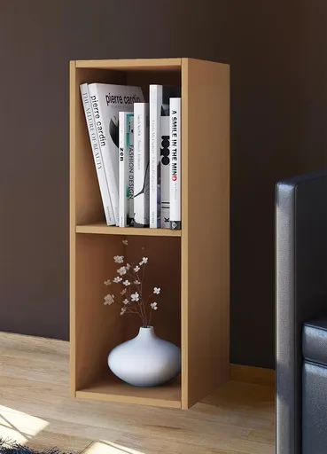 VCM Sběratelská police Mendas Mini 2 přihrádky, buk