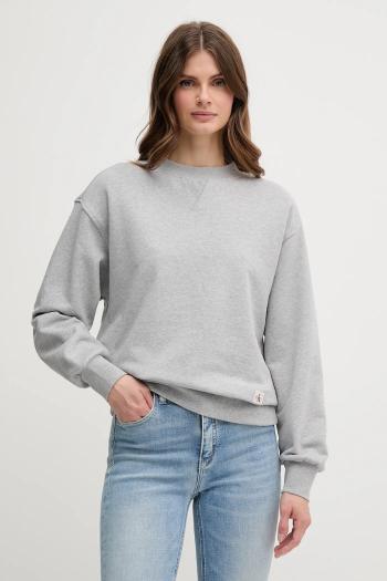 Bavlnená mikina Calvin Klein Jeans šedá farba, jednofarebná, LV047B238G