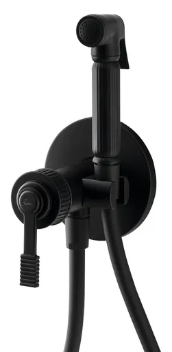 SAPHO - VERSI podomietková batéria s bidetovou spŕškou, čierna mat RV013/15