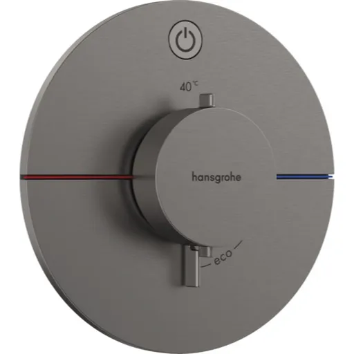 Hansgrohe ShowerSelect Comfort S sprchová batéria bez podomietkového telesa kartáčovaný čierny chróm 15553340