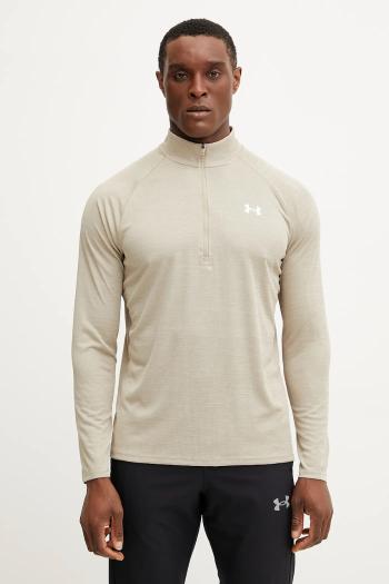 Tréningová mikina Under Armour Tech Textured béžová farba, vzorovaná, 1382797