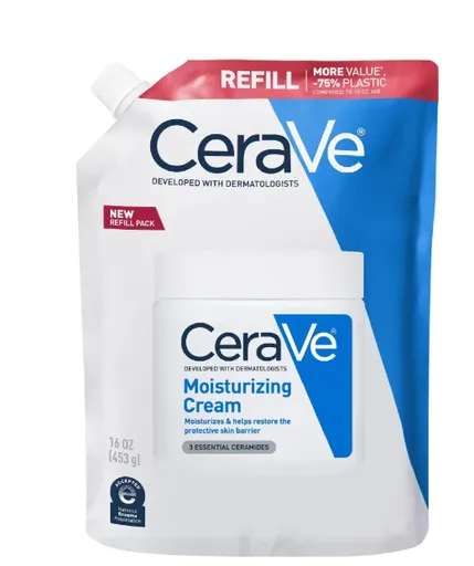 CeraVe Refill Moisturizing Cream hydratačný krém na tvár a telo pre suchú až veľmi suchú pokožku náhradná náplň 454 g