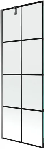 MEXEN/S - Next vaňová zástena FIX 70 x 150, čierna vzor, grafit metal 895-070-000-00-77-95