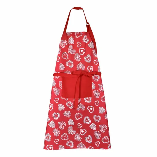 Forbyt Vianočná Kuchynská zástera Vločky červená, 70 x 90 cm