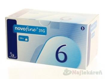 NOVOFINE 31G IHLA INZ 0,25x6mm injekčná ihla jednorázová 100ks