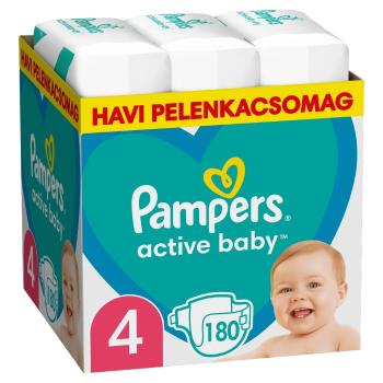 Pampers Active Baby havi Pelenkacsomag 9-14kg Maxi 4 (180db)