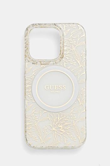 Puzdro na mobil Guess iPhone 16 Pro 6.3 biela farba, GUHMP16LHCPOFPH