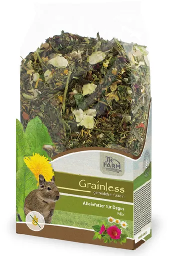 JR Farm Grainless Mix Degu kompletné krmivo pre osmáky degu 650g