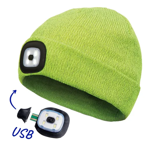 Cerva Čiapka so svetlom DEEL LED - Reflexná žltá