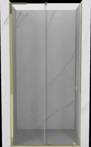 MEXEN/S - Velar L posuvné sprchové dvere 120, transparent, zlatá 871-120-003-01-50