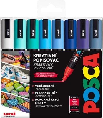 Uni Posca 60.1960 Sada akrylových fixiek 1,8 - 2,5 mm Ocean 8 ks