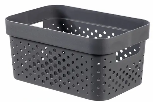 CURVER Úložný box INFINITY DOTS 4,5l recyklovaný plast | tmavosivá