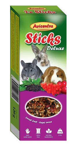 AVICENTRA tyčinky pre králiky a morčatá - lesné ovocie 2ks/120g