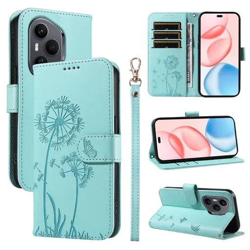 ART DANDELION Peňaženkové puzdro pre Honor 400 Pro 5G mentolové