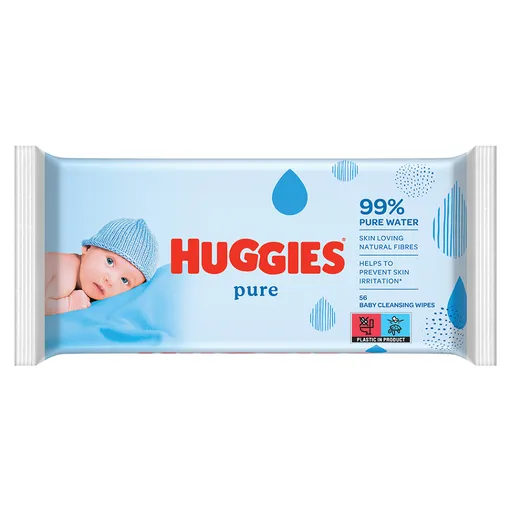 HUGGIES Detské vhčené obrúsky Pure Single 56 kusov