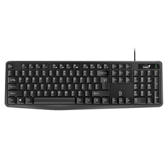 Genius KB-117 31310016400, klávesnice US, klasická, voděodolná typ drátová (USB), černá, ne