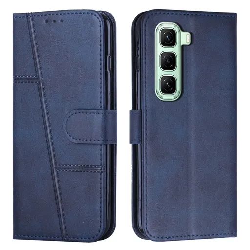 STITCHED Peňaženkový kryt pre Infinix Hot 50 modrý