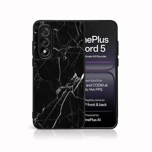 MY ART Ochranný kryt pre OnePlus Nord 5 5G BLACK MARBLE (142)