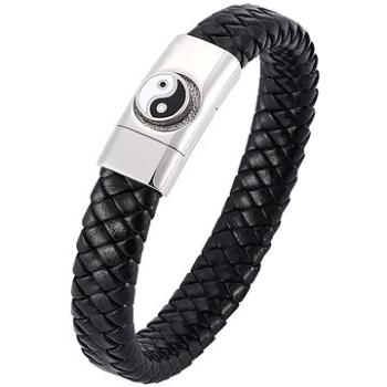 Kožený náramok 20,5 cm – Yin Yang PD0313 (15557)