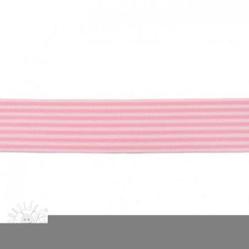 Guma hladká 4 cm Stripe light pink