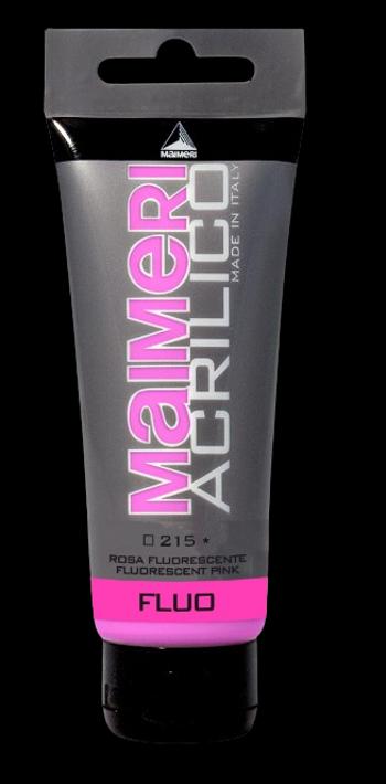 MAIMERI ACRILICO - Akrylové farby 215 - fluorescent pink, 0,2 L