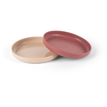 Dantoy Tiny Bio Dinner Plate Set tanier Nude/Red 0m+ 2 ks