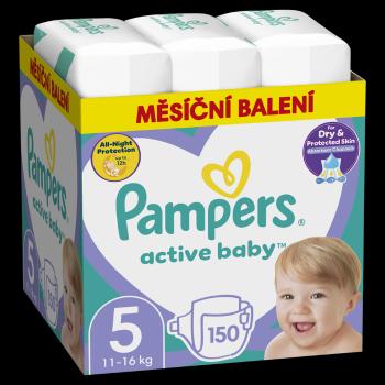 PAMPERS Active Baby Dry mesačné balenie 5 JUNIOR 11-16 kg 150 kusov