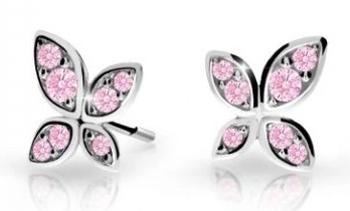 Cutie Jewellery Detské náušnice z bieleho zlata Motýliky C2259-30-X-2 ružová