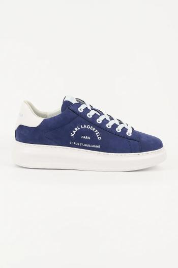 Nubukové tenisky Karl Lagerfeld KAPRI MENS tmavomodrá farba, KL52537A