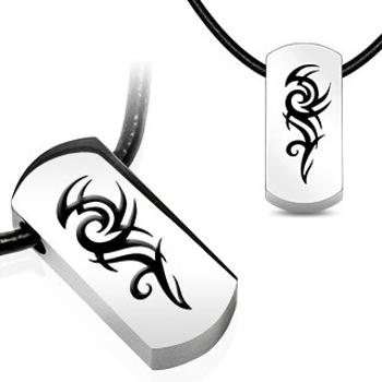 Náhrdelník s príveskom z ocele - symbol TRIBAL 