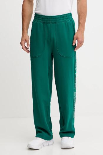 Bavlnené tepláky Guess MENTORE zelená farba, s potlačou, Z5YB00 KCE91