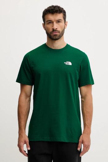 Tričko The North Face Simple Dome pánske, zelená farba, s potlačou, NF0A87NG1KI1
