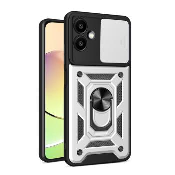 RING CAMERA Kryt s držiakom pre Samsung Galaxy A06 strieborný