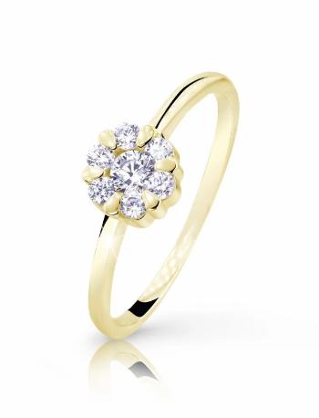 Cutie Diamonds Krásny prsteň zo žltého zlata s diamantmi DZ8050-10-X-1 49 mm