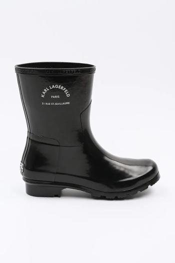 Gumáky Karl Lagerfeld KALOSH dámske, čierna farba, KL47075S